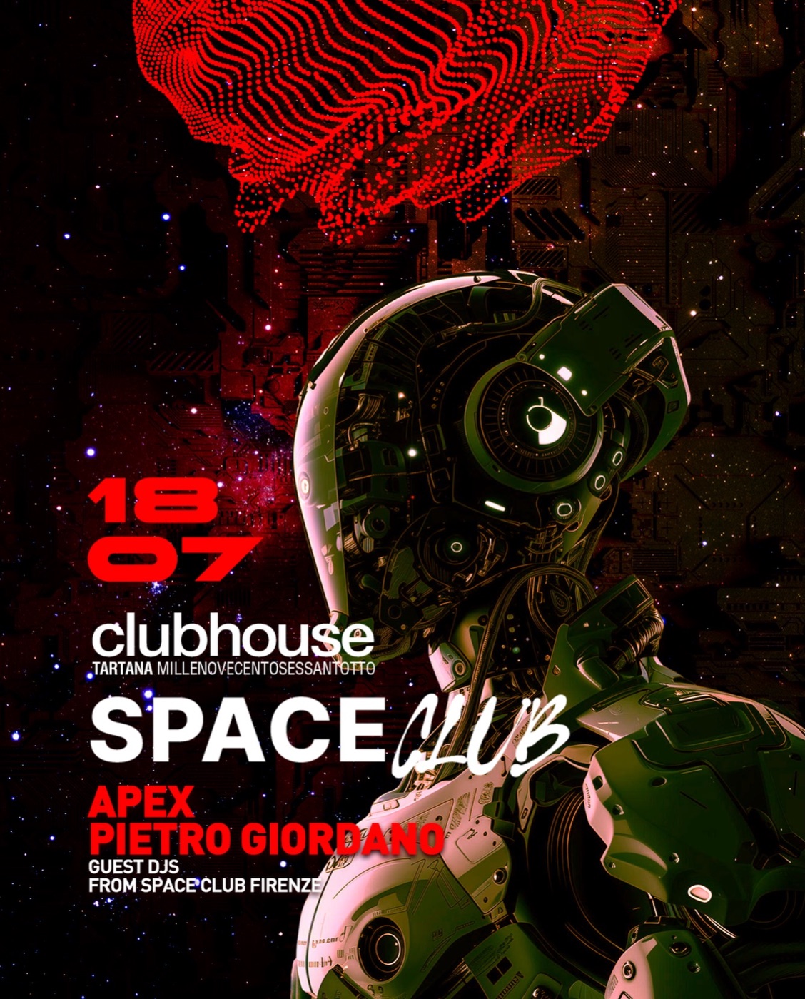 Space Club heritage artwork nodding to its 1969 origins